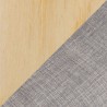 Curvo Contemporary Upholstered Chair in Natural Wood and Grey Fabric by LumiSource - Set of 2