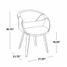 Curvo Contemporary Upholstered Chair in Natural Wood and Black Faux Leather by LumiSource - Set of 2 - Curvo Contemporary Upholstered Chair in Natural Wood and Black Faux Leather by LumiSource - Set of 2