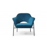 Whiteline Modern Living Karla Leisure Armchair In Blue Velvet Fabric - Front