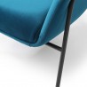 Whiteline Modern Living Karla Leisure Armchair In Blue Velvet Fabric - Frame Close-up