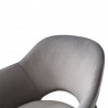 Whiteline Modern Living Karla Leisure Armchair In Grey Velvet Fabric - Seat Back
