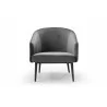 Whiteline Modern Living Boston Leisure Chair In Grey Velvet Fabric - Front - Whiteline Modern Living Boston Leisure Chair In Grey Velvet Fabric - Front