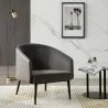 Whiteline Modern Living Boston Leisure Chair In Grey Velvet Fabric - Lifesytle - Whiteline Modern Living Boston Leisure Chair In Grey Velvet Fabric - Lifesytle