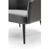 Whiteline Modern Living Boston Leisure Chair In Grey Velvet Fabric - Seat Close-up - Whiteline Modern Living Boston Leisure Chair In Grey Velvet Fabric - Seat Close-up