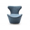 Whiteline Modern Living Easton Swivel Leisure Chair in Blue Water Proof Fabric - Front