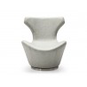Whiteline Modern Living Easton Swivel Leisure Chair in Light Grey Water Proof Fabric - Front