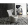 Whiteline Modern Living Easton Swivel Leisure Chair in Light Grey Water Proof Fabric - Lifestyle