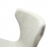 Whiteline Modern Living Easton Swivel Leisure Chair in Light Grey Water Proof Fabric - Seat Back Close-up