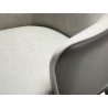 Whiteline Modern Living Sunizona Leisure Chair In Light Grey Water Proof Fabric - Arm Close-up