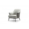 Whiteline Modern Living Sunizona Leisure Chair In Light Grey Water Proof Fabric - Angled