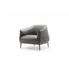 Whiteline Modern Living Benbow Leisure Chair In Dark Grey Faux Leather - Angled - Whiteline Modern Living Benbow Leisure Chair In Dark Grey Faux Leather - Angled