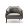 Whiteline Modern Living Benbow Leisure Chair In Dark Grey Faux Leather - Front