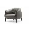 Whiteline Modern Living Benbow Leisure Chair In Dark Grey Faux Leather - Angled - Whiteline Modern Living Benbow Leisure Chair In Dark Grey Faux Leather - Angled