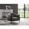 Whiteline Modern Living Benbow Leisure Chair In Dark Grey Faux Leather - Lifestyle - Whiteline Modern Living Benbow Leisure Chair In Dark Grey Faux Leather - Lifestyle