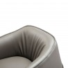 Whiteline Modern Living Benbow Leisure Chair In Dark Grey Faux Leather - Seat Back Close-up