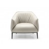 Whiteline Modern Living Benbow Leisure Chair In Light Grey Faux Leather - Front