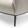 Whiteline Modern Living Benbow Leisure Chair In Light Grey Faux Leather - Leg Close-up