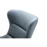 Whiteline Modern Living Wyatt Leisure Chair in Blue Faux Leather - Seat Back Close-up - Whiteline Modern Living Wyatt Leisure Chair in Blue Faux Leather - Seat Back Close-up