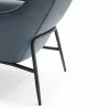 Whiteline Modern Living Wyatt Leisure Chair in Blue Faux Leather - Leg Close-up - Whiteline Modern Living Wyatt Leisure Chair in Blue Faux Leather - Leg Close-up