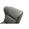 Whiteline Modern Living Wyatt Leisure Chair in Dark Grey Faux Leather - Seat Back - Whiteline Modern Living Wyatt Leisure Chair in Dark Grey Faux Leather - Seat Back