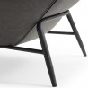 Whiteline Modern Living Wyatt Leisure Chair in Dark Grey Faux Leather - Leg Close-up