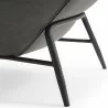 Whiteline Modern Living Wyatt Leisure Chair in Dark Grey Faux Leather - Leg Close-up - Whiteline Modern Living Wyatt Leisure Chair in Dark Grey Faux Leather - Leg Close-up