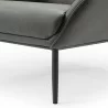 Whiteline Modern Living Wyatt Leisure Chair in Dark Grey Faux Leather - Seat Close-up - Whiteline Modern Living Wyatt Leisure Chair in Dark Grey Faux Leather - Seat Close-up