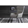 Whiteline Modern Living Wyatt Leisure Chair in Light Grey Faux Leather - Lifestyle