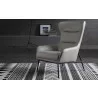 Whiteline Modern Living Wyatt Leisure Chair in Light Grey Faux Leather - Lifestyle - Whiteline Modern Living Wyatt Leisure Chair in Light Grey Faux Leather - Lifestyle