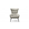 Whiteline Modern Living Wyatt Leisure Chair in Light Grey Faux Leather - Front