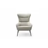 Whiteline Modern Living Wyatt Leisure Chair in Light Grey Faux Leather - Front - Whiteline Modern Living Wyatt Leisure Chair in Light Grey Faux Leather - Front