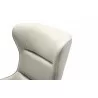 Whiteline Modern Living Wyatt Leisure Chair in Light Grey Faux Leather - Seat Back Close-up - Whiteline Modern Living Wyatt Leisure Chair in Light Grey Faux Leather - Seat Back Close-up