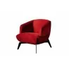  Whiteline Modern Living Mersin Accent Chair In Red Velvet Fabric - Angled -  Whiteline Modern Living Mersin Accent Chair In Red Velvet Fabric - Angled
