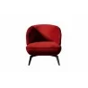 Whiteline Modern Living Mersin Accent Chair In Red Velvet Fabric - Front Close-up -  Whiteline Modern Living Mersin Accent Chair In Red Velvet Fabric - Front Close-up