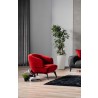  Whiteline Modern Living Mersin Accent Chair In Red Velvet Fabric - Lifestyle 2