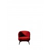  Whiteline Modern Living Mersin Accent Chair In Red Velvet Fabric - Front