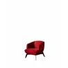  Whiteline Modern Living Mersin Accent Chair In Red Velvet Fabric - Angled -  Whiteline Modern Living Mersin Accent Chair In Red Velvet Fabric - Angled