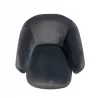 Whiteline Modern Living Erzin Swivel Accent Chair in Black with Nickel Legs - Top View - Whiteline Modern Living Erzin Swivel Accent Chair in Black with Nickel Legs - Top View