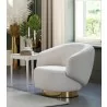 Whiteline Modern Living Erzin Swivel Accent Chair in White with Nickel Legs - Lifestyle - Whiteline Modern Living Erzin Swivel Accent Chair in White with Nickel Legs - Lifestyle