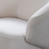 Whiteline Modern Living Erzin Swivel Accent Chair in White with Nickel Legs - Arm Close-up