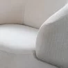 Whiteline Modern Living Erzin Swivel Accent Chair in White with Nickel Legs - Arm Close-up - Whiteline Modern Living Erzin Swivel Accent Chair in White with Nickel Legs - Arm Close-up