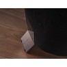 Whiteline Modern Living Favori Accent Armchair In Black Fabric And Smokey Nickel Legs - Back Leg Lifestyle
