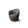 Stone Accent Chair in Dark Gray- Front view 1