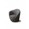 Stone Accent Chair in Dark Gray- Front view 1 - Stone Accent Chair in Dark Gray- Front view 1