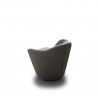 Stone Accent Chair in Dark Gray- back view 1