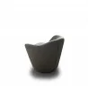 Stone Accent Chair in Dark Gray- back view 1 - Stone Accent Chair in Dark Gray- back view 1