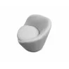 Stone Accent Chair in Light Gray- side view 2 - Stone Accent Chair in Light Gray- side view 2