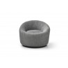 Perla Swivel Accent Chair in Dark Gray- Front view