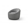 Perla Swivel Accent Chair in Dark Gray- side view