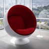 Aeon Luna White Gloss Lounge Chair Red - Aeon Luna White Gloss Lounge Chair Red